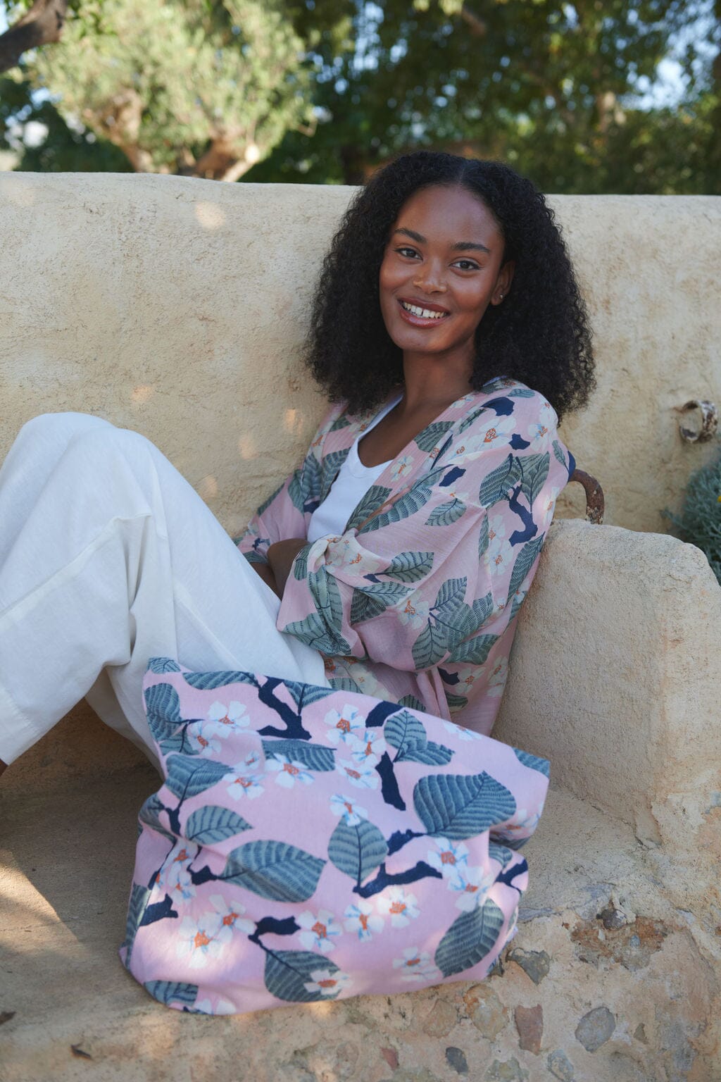 Kimono | Tree Blossom | Pink Casual Kimonos One Hundred Stars 