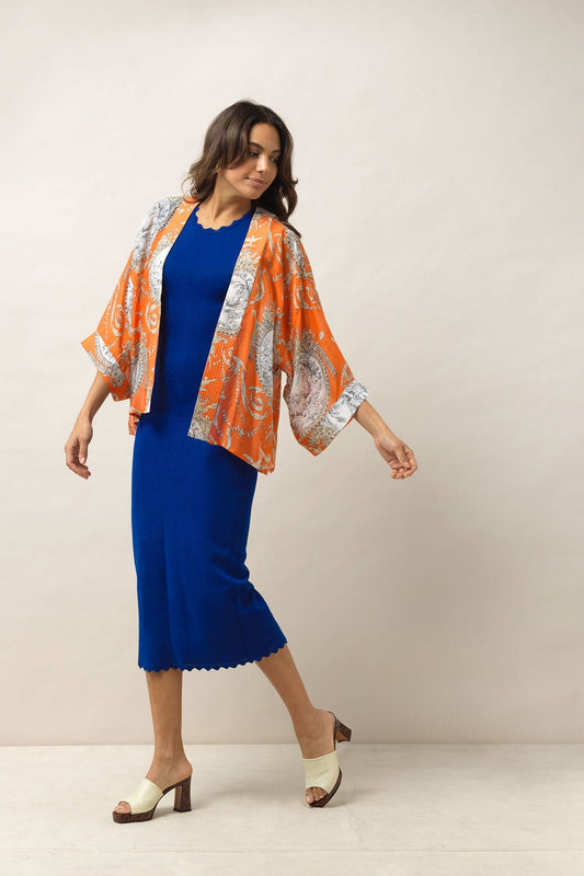 Kimono | Valentine | Orange Casual Kimonos One Hundred Stars 