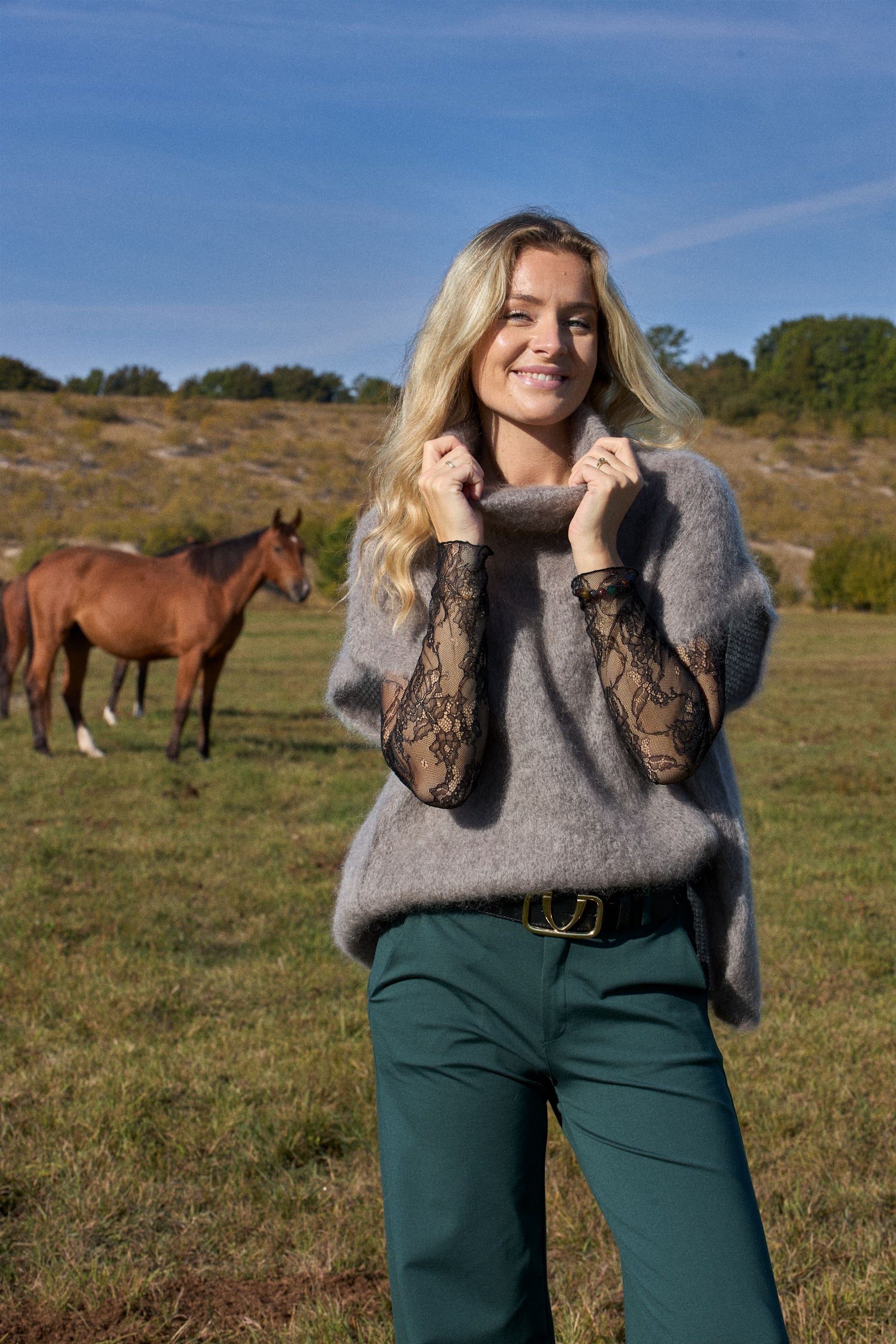 Lara Lace Blouse | 2 Colours Blouse Black Colour 