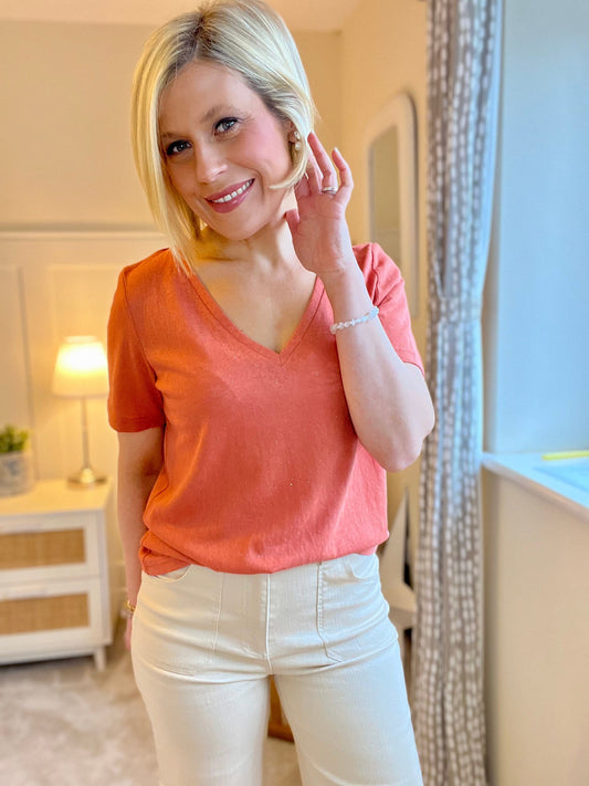 Laura T Shirt | Pink Tee French Edit 