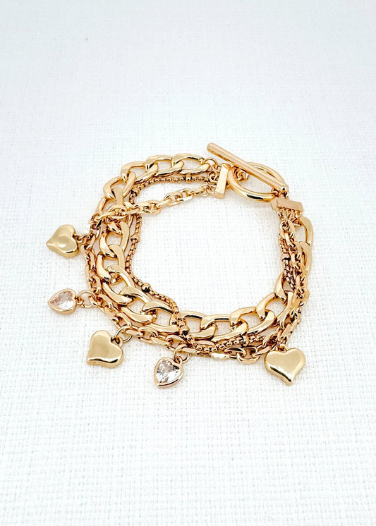 Layered Charm Bracelet | Gold Bracelets Envy 