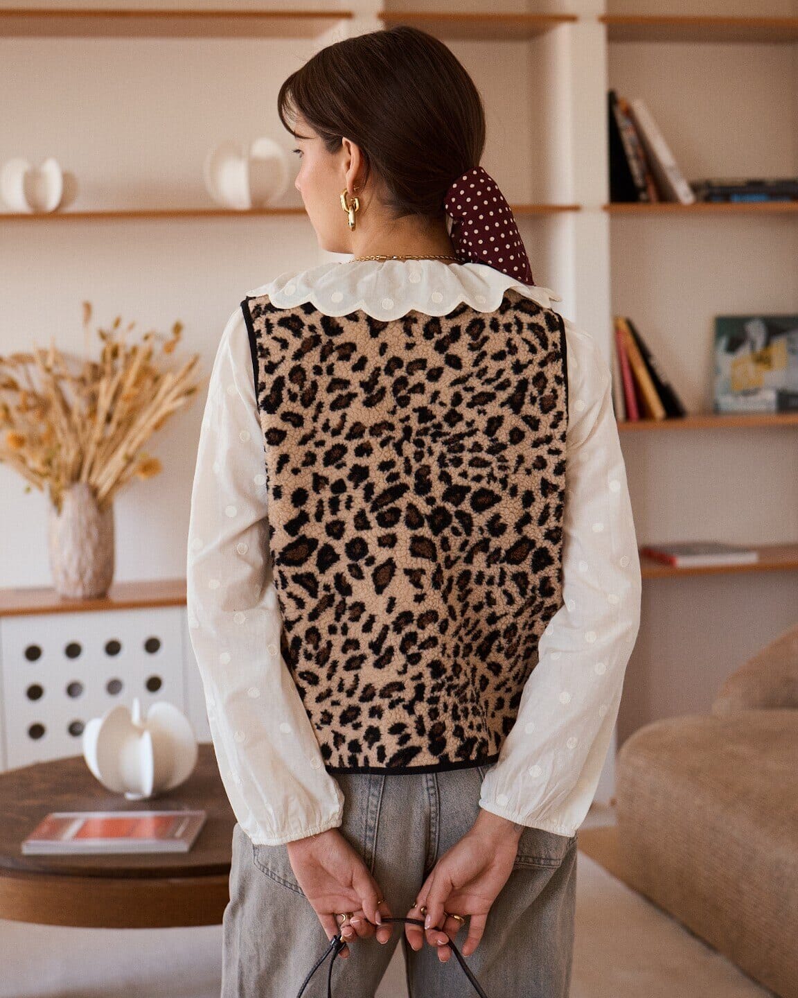 Lea Vest | Leopard Gilet Parisienne Collection 