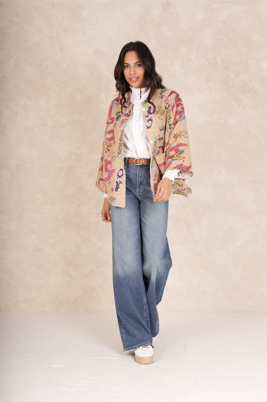 Linen Jacket | Dragon Sand Coats & Jackets One Hundred Stars 
