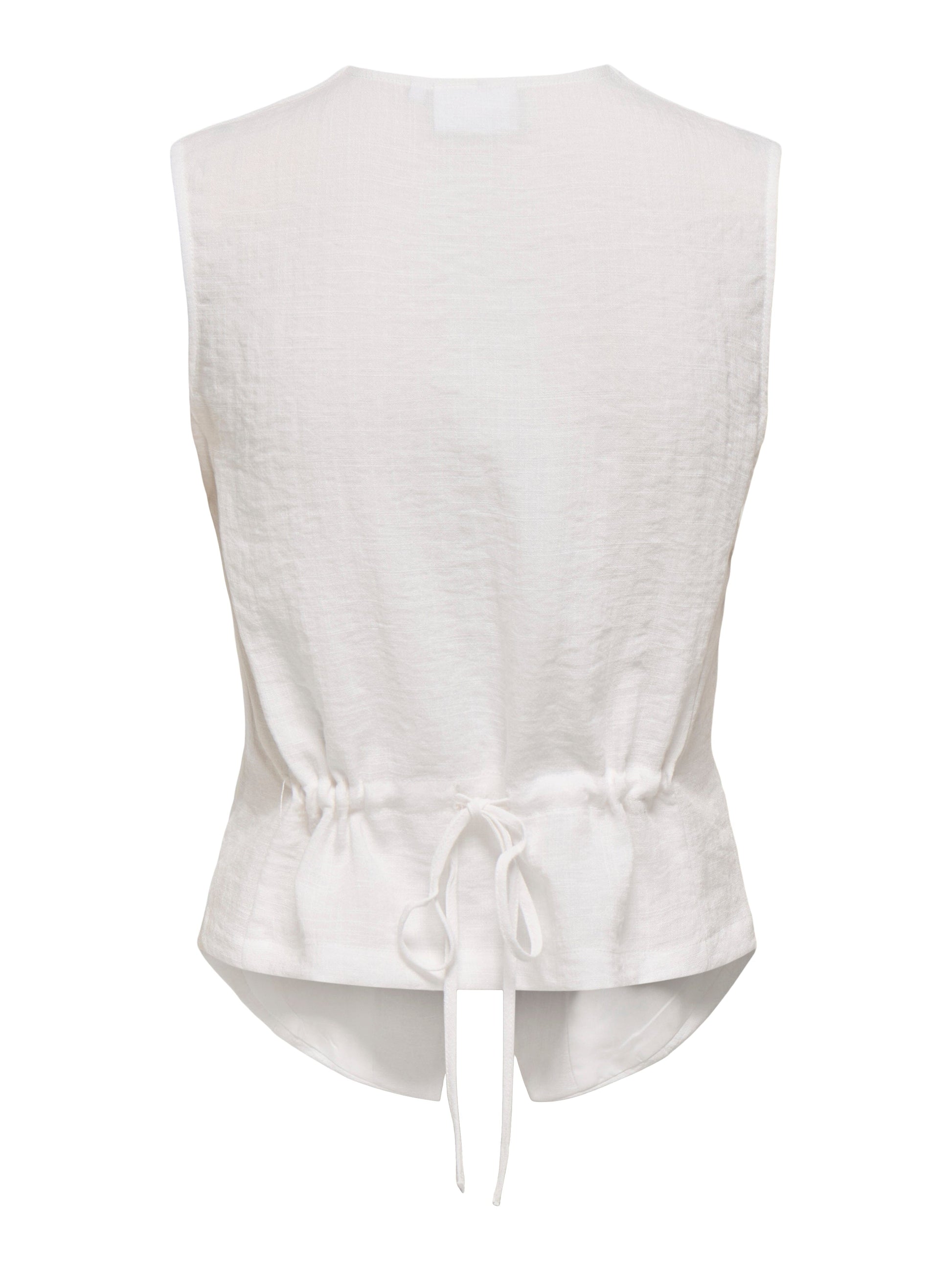 Lita Waistcoat | Bright White Waistcoat Only 