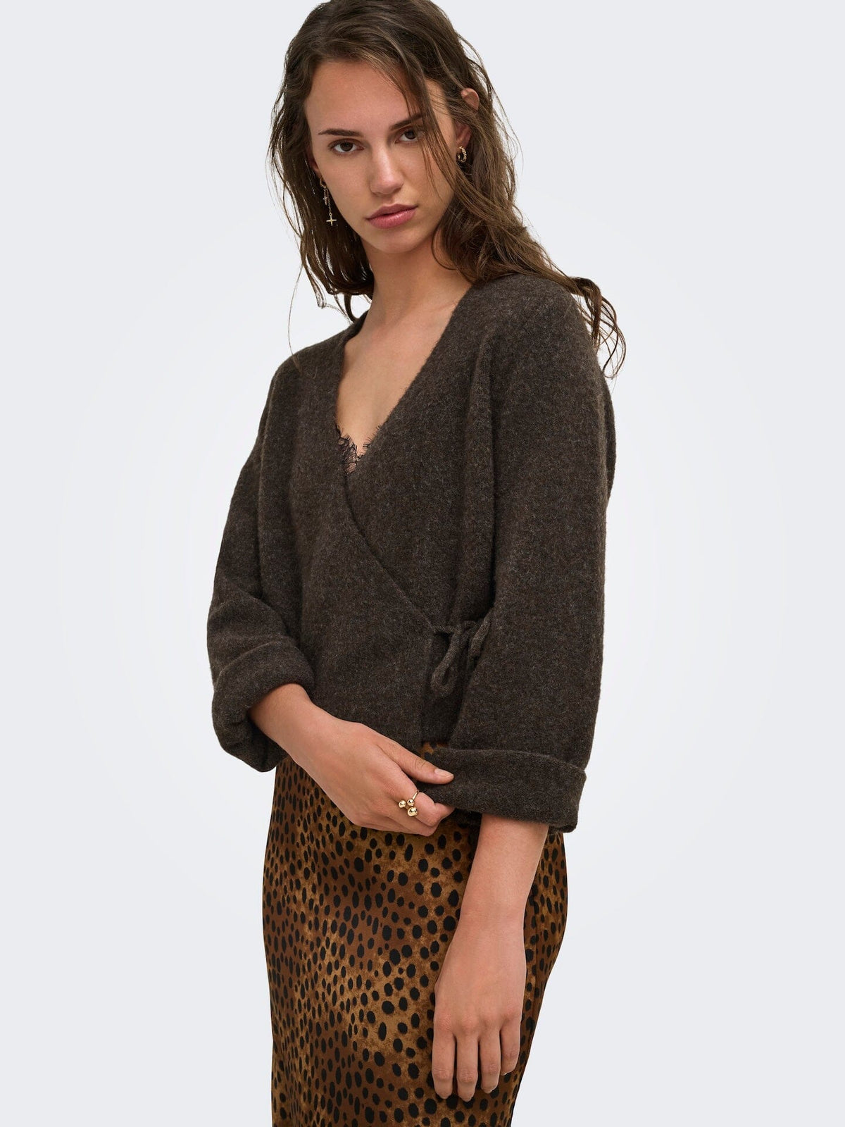 Liva Wrap Knit | Chocolate Torte Jumper Only 