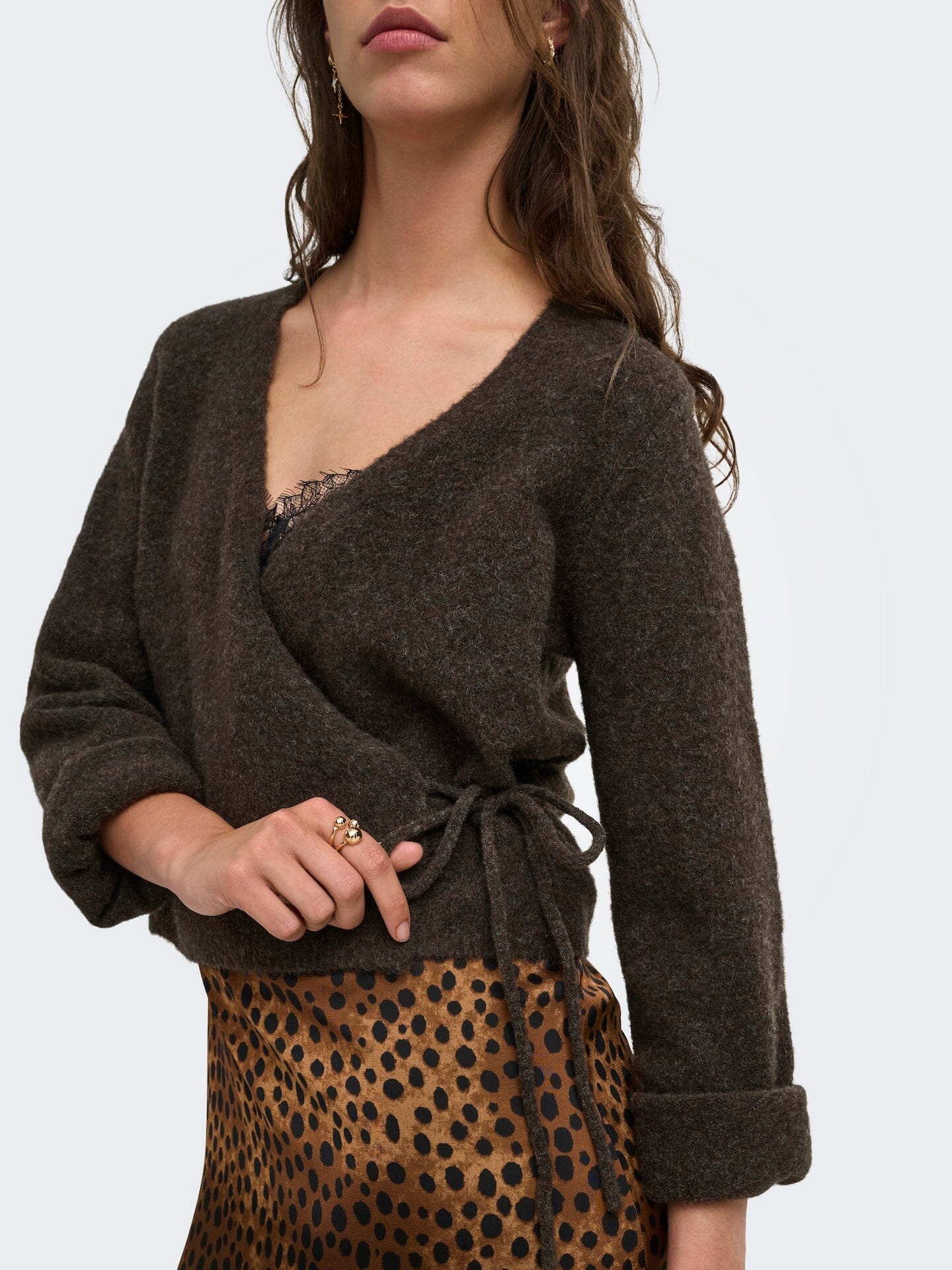 Liva Wrap Knit | Chocolate Torte Jumper Only 