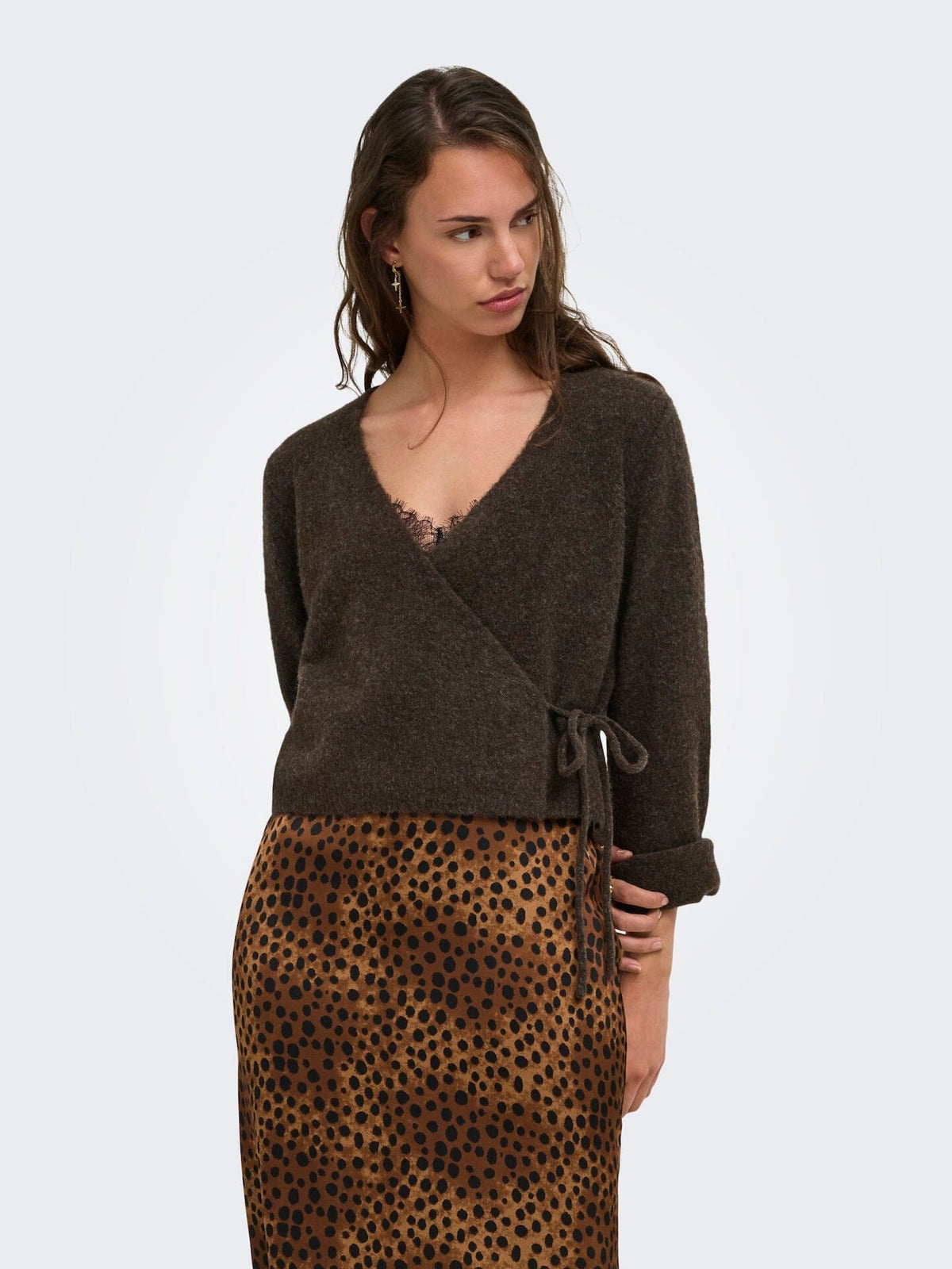 Liva Wrap Knit | Chocolate Torte Jumper Only 