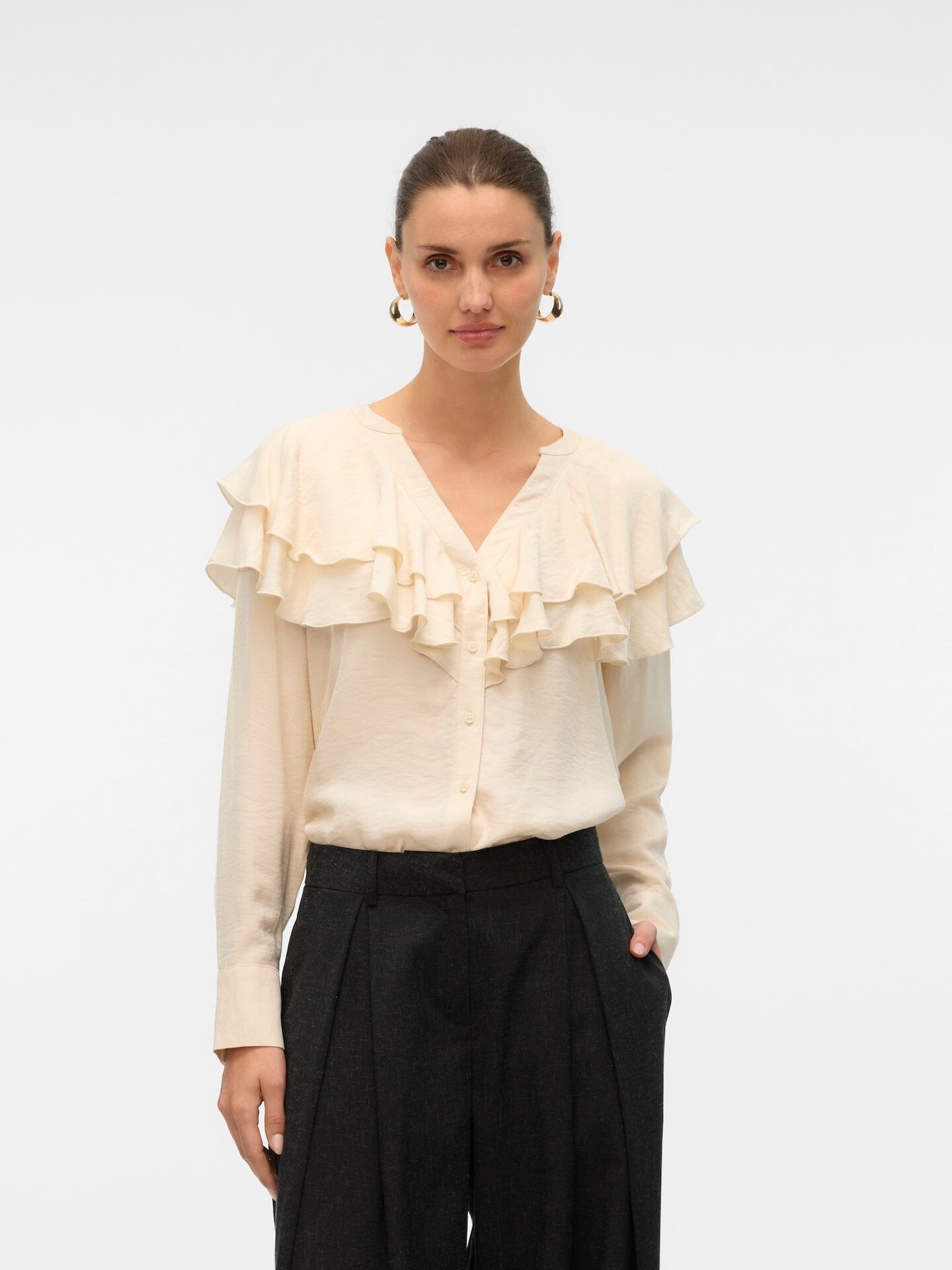 Lizzi Flounce Top | Birch Blouse Vero Moda 