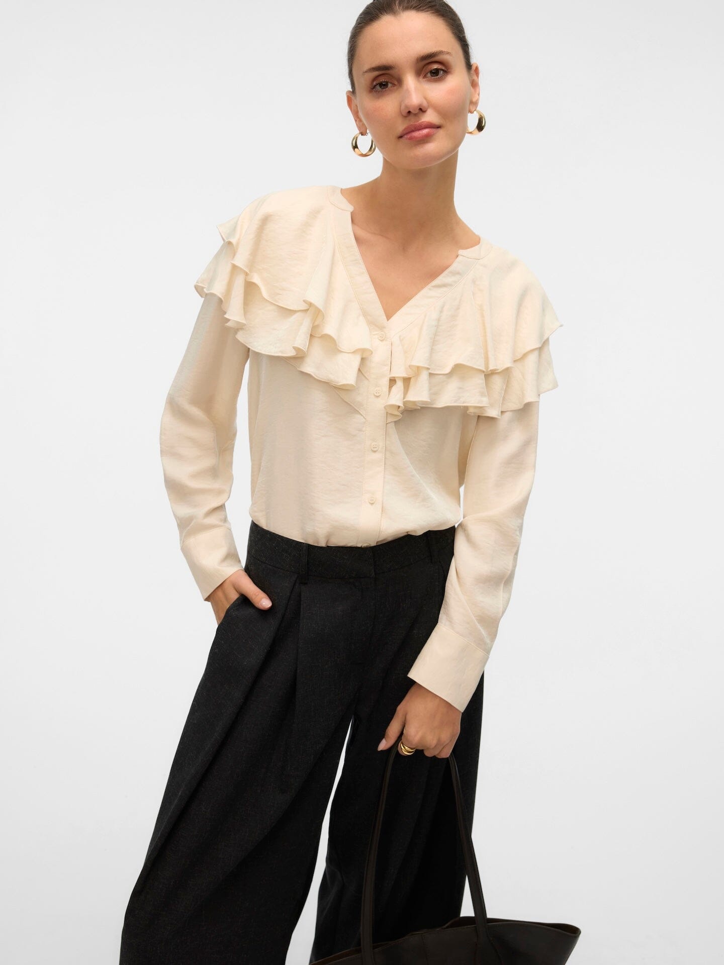 Lizzi Flounce Top | Birch Blouse Vero Moda 