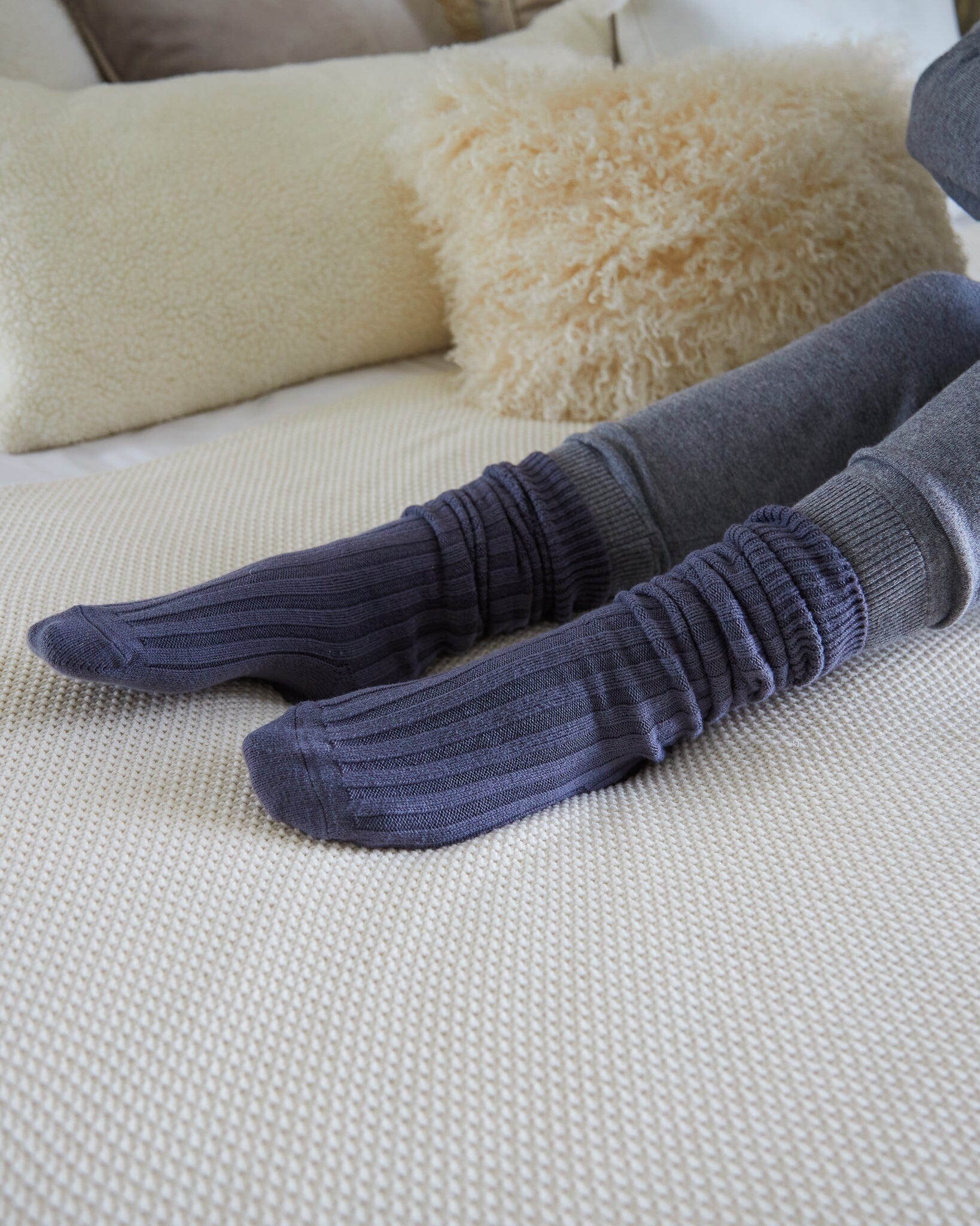 Long Boot Sock | 2 Colours Socks Chalk 