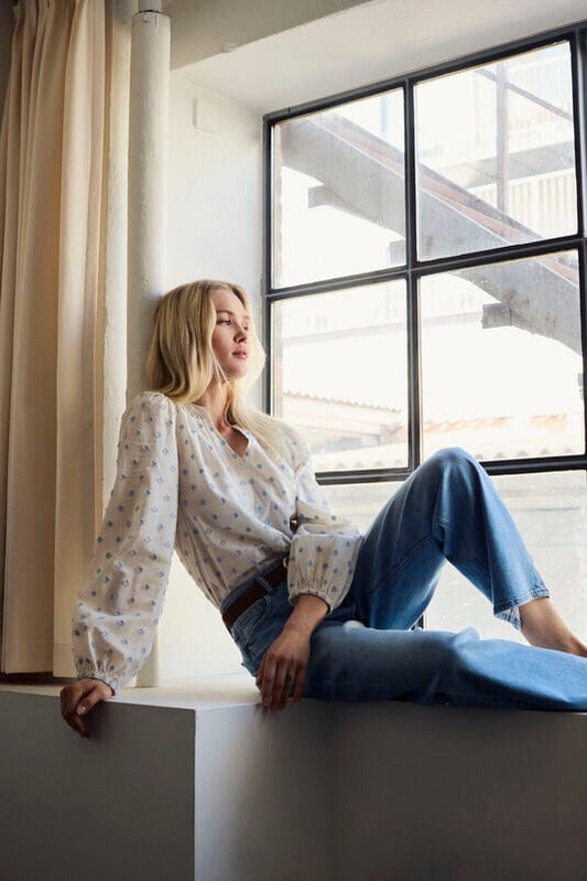 Lotte Blouse | Blue Blizzard Blouse B.Copenhagen 