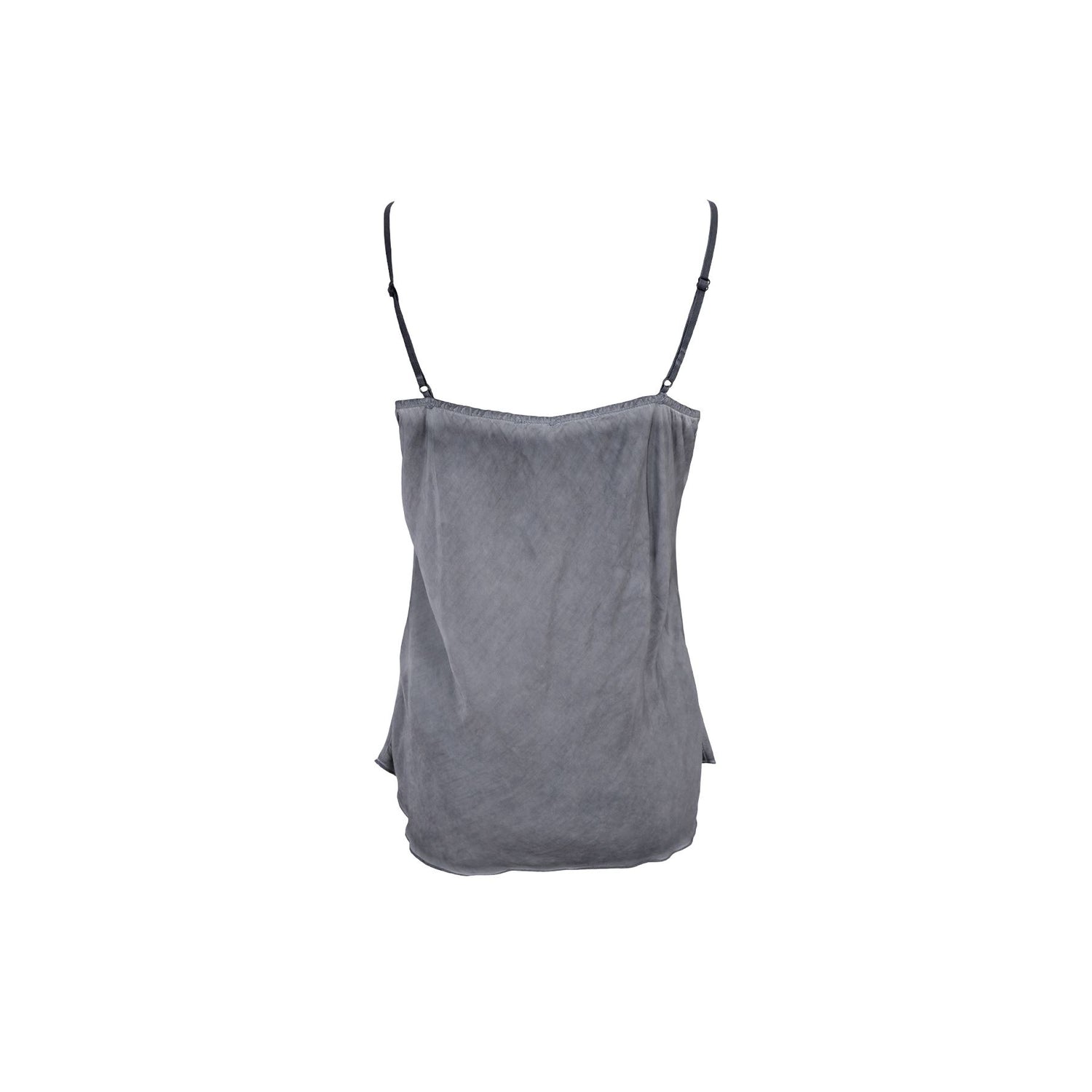 Lou Satin Top | Grey Shirts & Tops Black Colour 