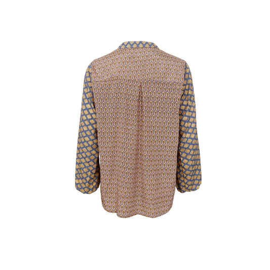 Luna Blouse | Blue Multi Blouse Black Colour 