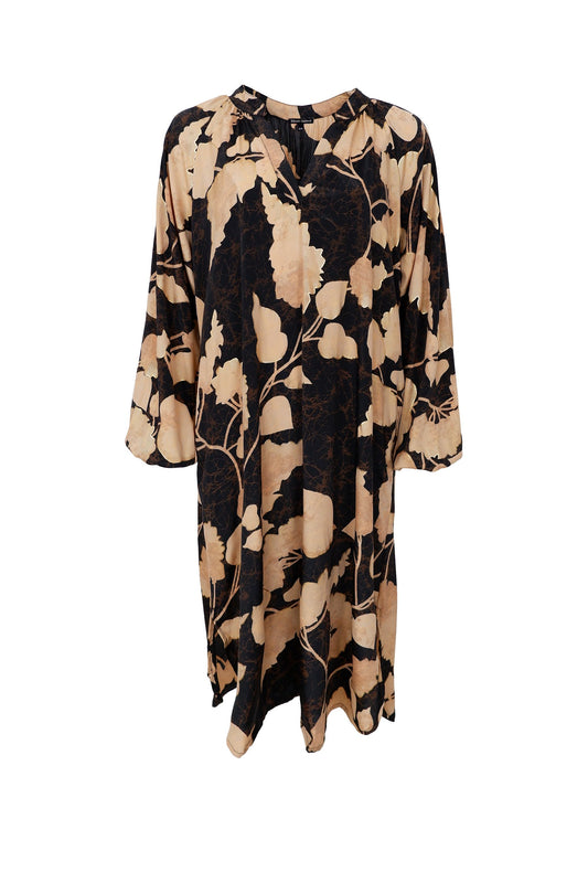 Luna Nelly Dress | Fall Leaf Dresses Black Colour 