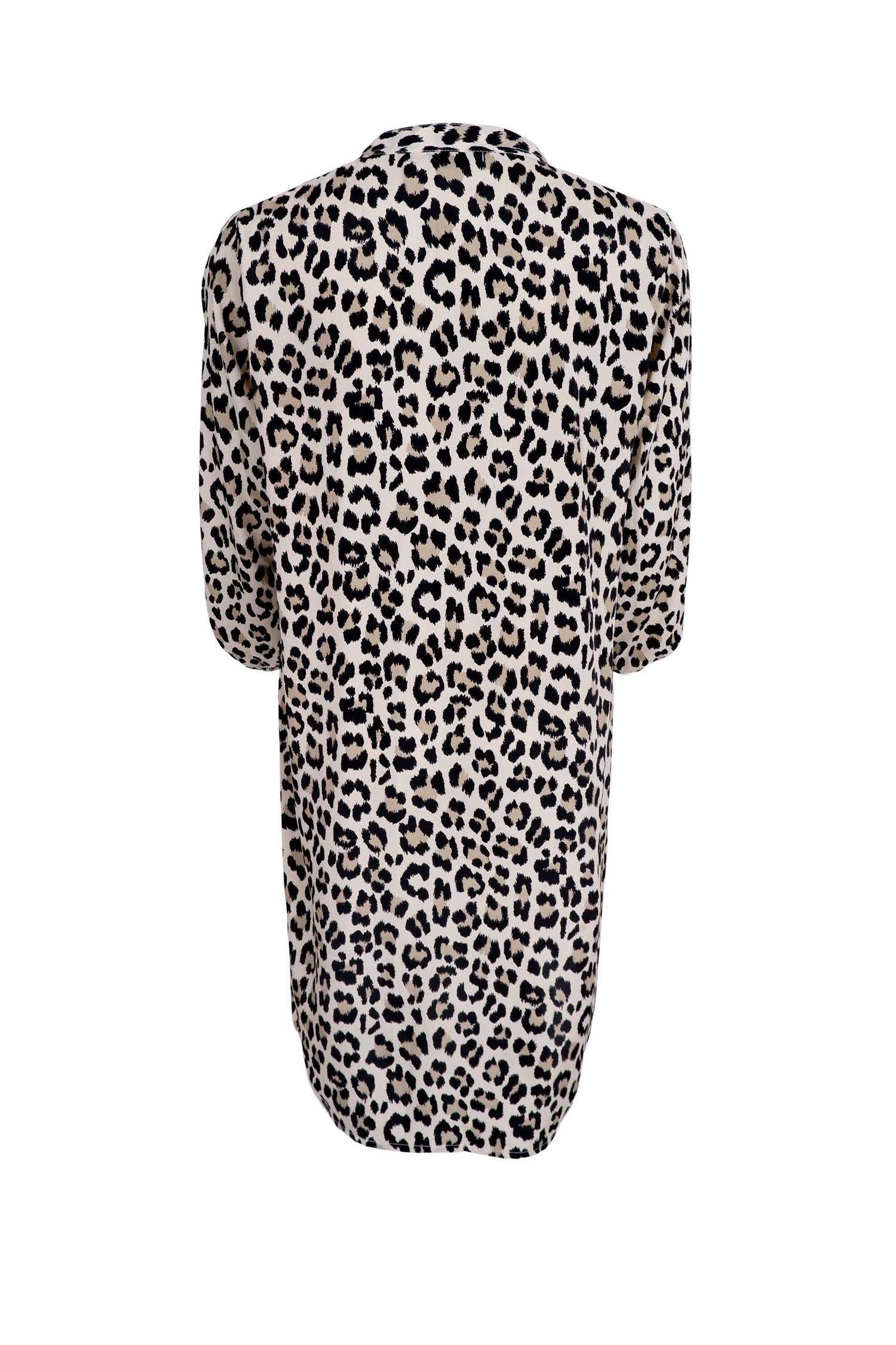 Luna Pleat Tunic Dress | Light Leopard Dresses Black Colour 