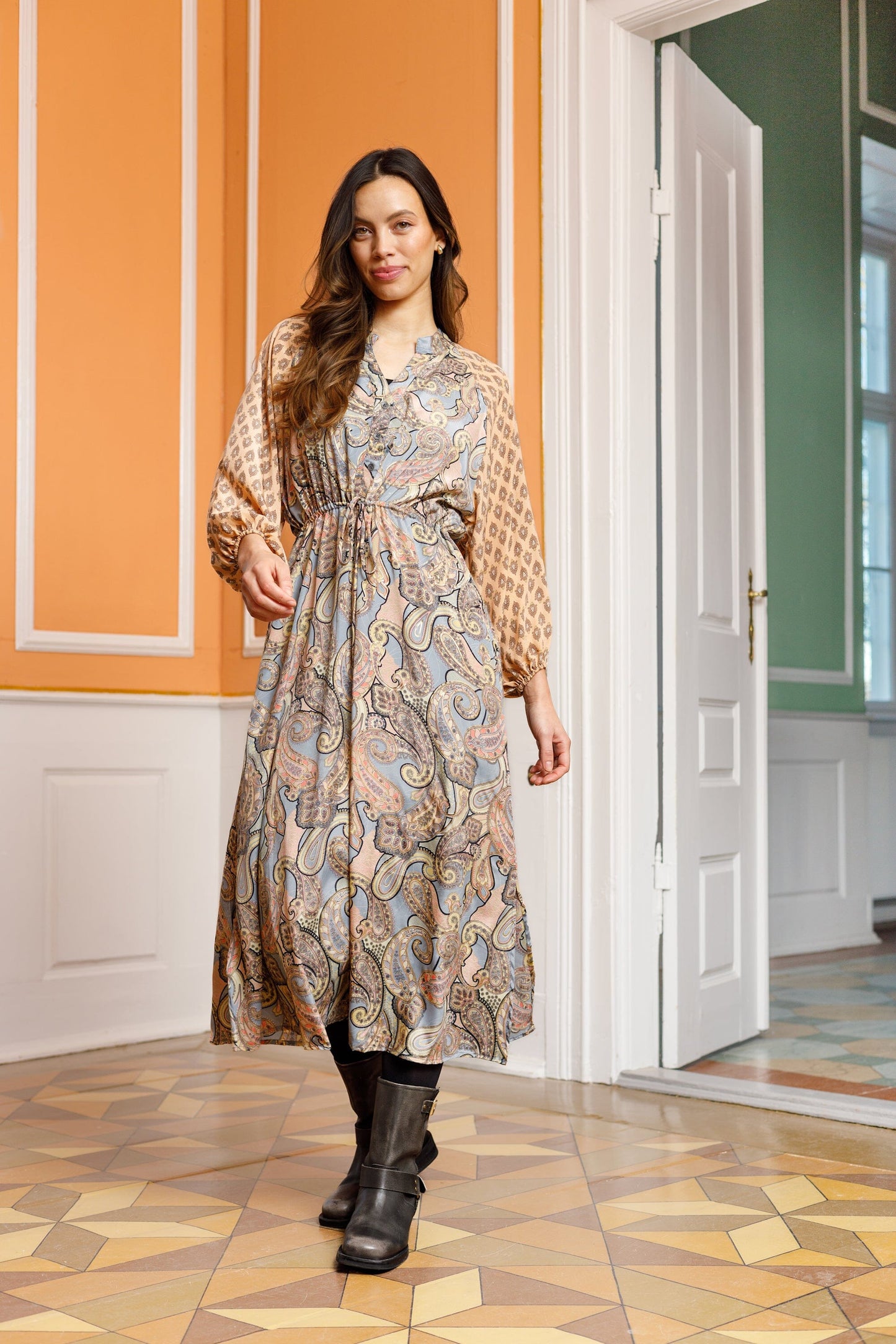 Luna Raglan Dress | Paradise Sky Dresses Black Colour 