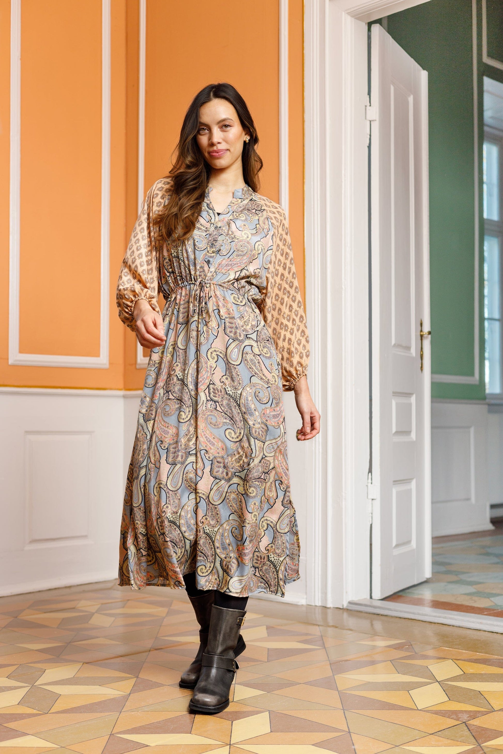 Luna Raglan Dress | Paradise Sky Dresses Black Colour 