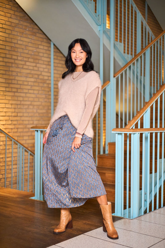 Luna Skirt | Blue Mist Skirt Black Colour 