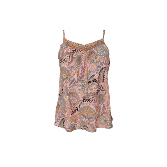 Luna Vea Strap Top | Imperial Rose Blouse Black Colour 