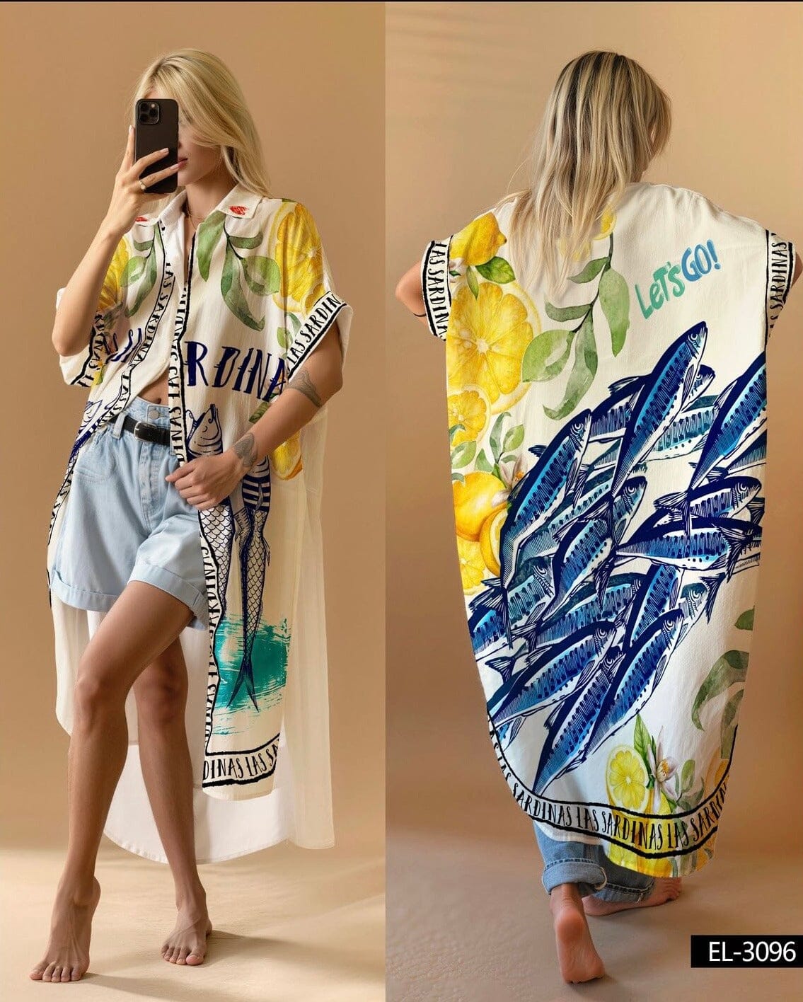 Lya Dress | Lemon/Sardine Dress Parisienne Collection 