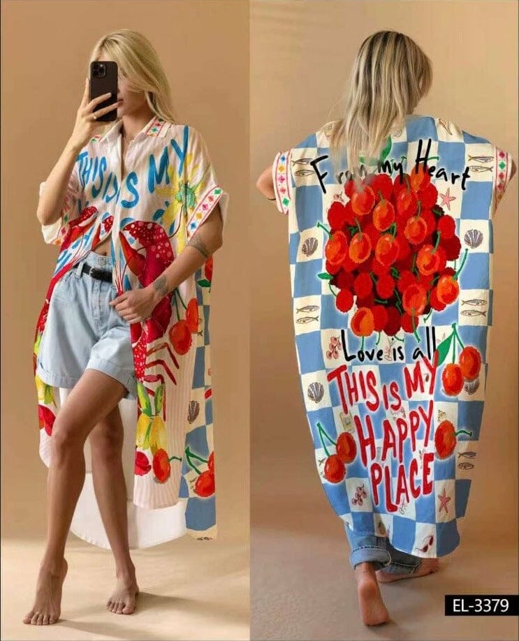 Lya Dress | Tomato Print Dress Parisienne Collection 
