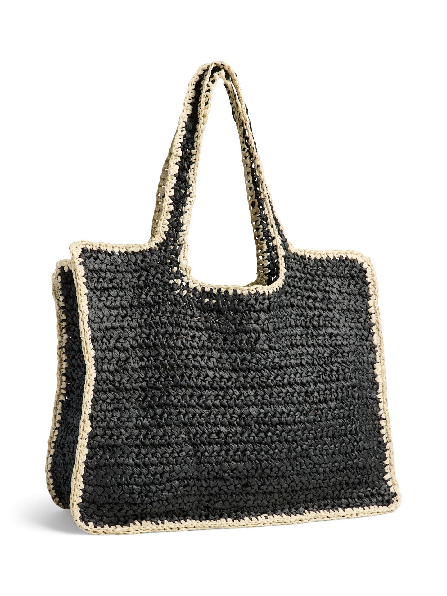 Lydia Contrast Shopper | Black Nature Handbags Pieces 