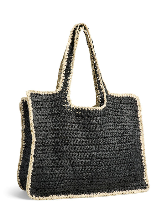 Lydia Contrast Shopper | Black Nature Handbags Pieces 