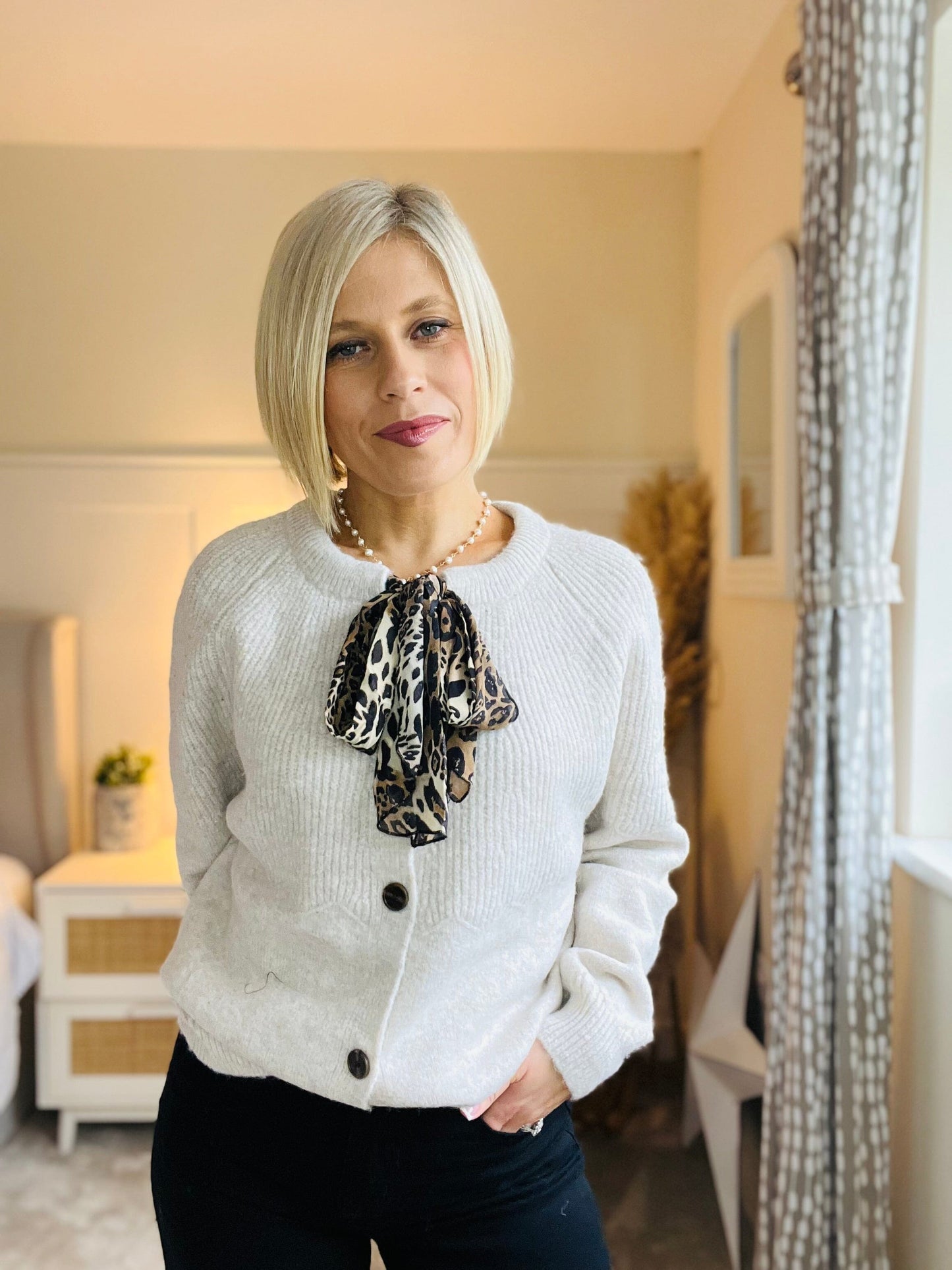 Macie Cardigan | 2 Colours Knitwear Parisienne Collection Ivory 