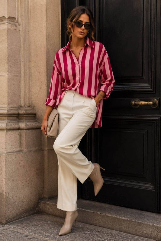 Maddy Stripe Shirt | 4 Colours Shirt Parisienne Collection 