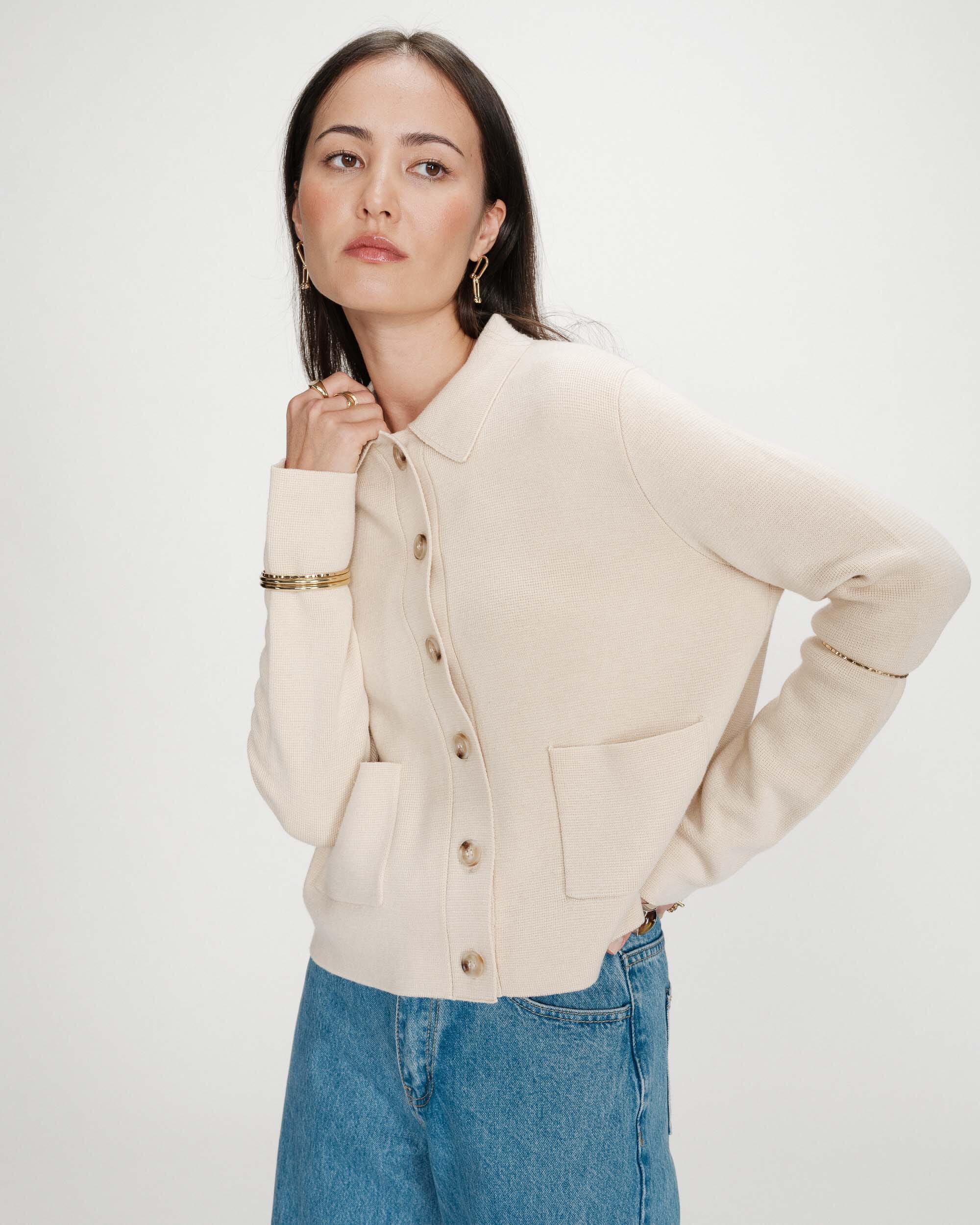 Maelys Cardigan | Almond Cardigan Grace and Mila 