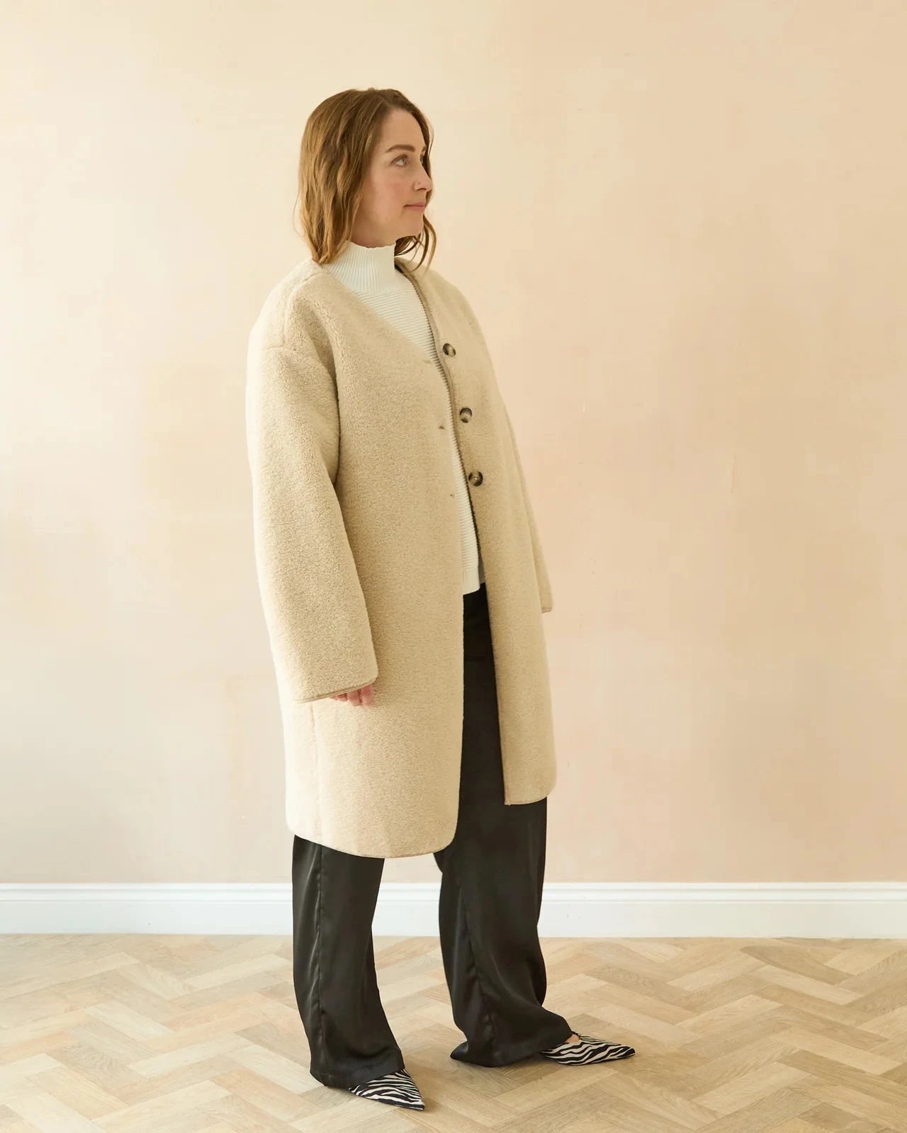 Maggie Coat | Cream Gilet Chalk 