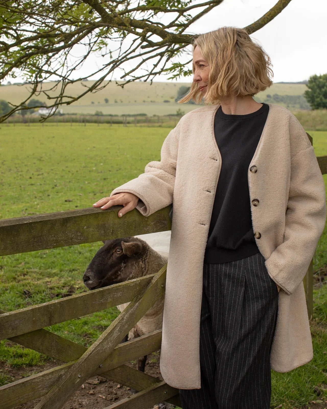 Maggie Coat | Cream Gilet Chalk 