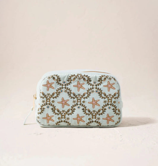 Make Up Bag | Starfish Garden | Ice Blue Make up Bag Elizabeth Scarlett 