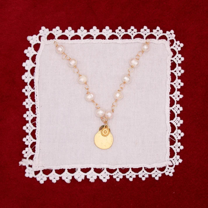 Mala Pearl Necklace Necklace Iris & I 