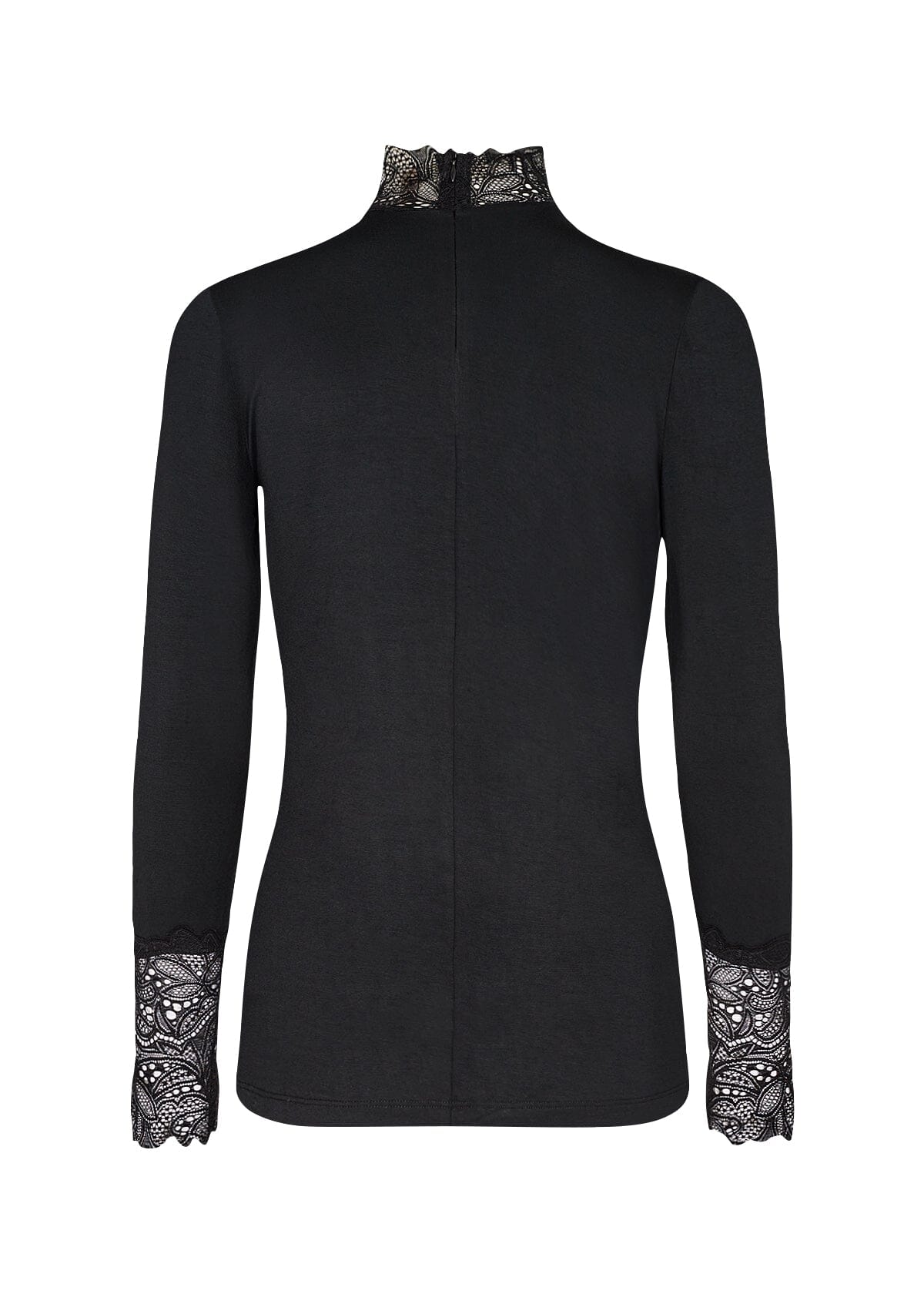 Marica Lace High Neck Top | Black Blouse Soya Concept 