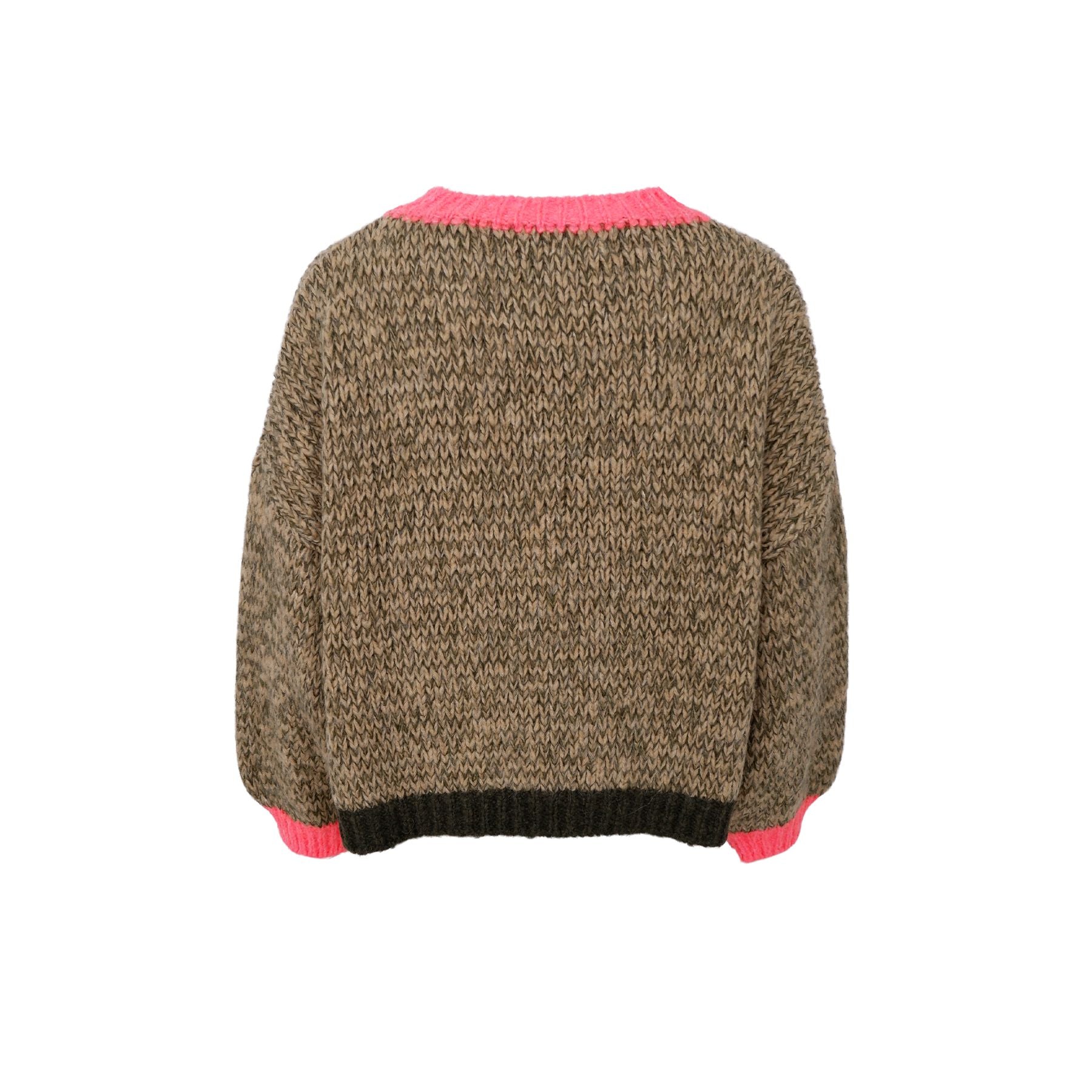 Marita Knit Jumper | Army Mix Jumper Black Colour 