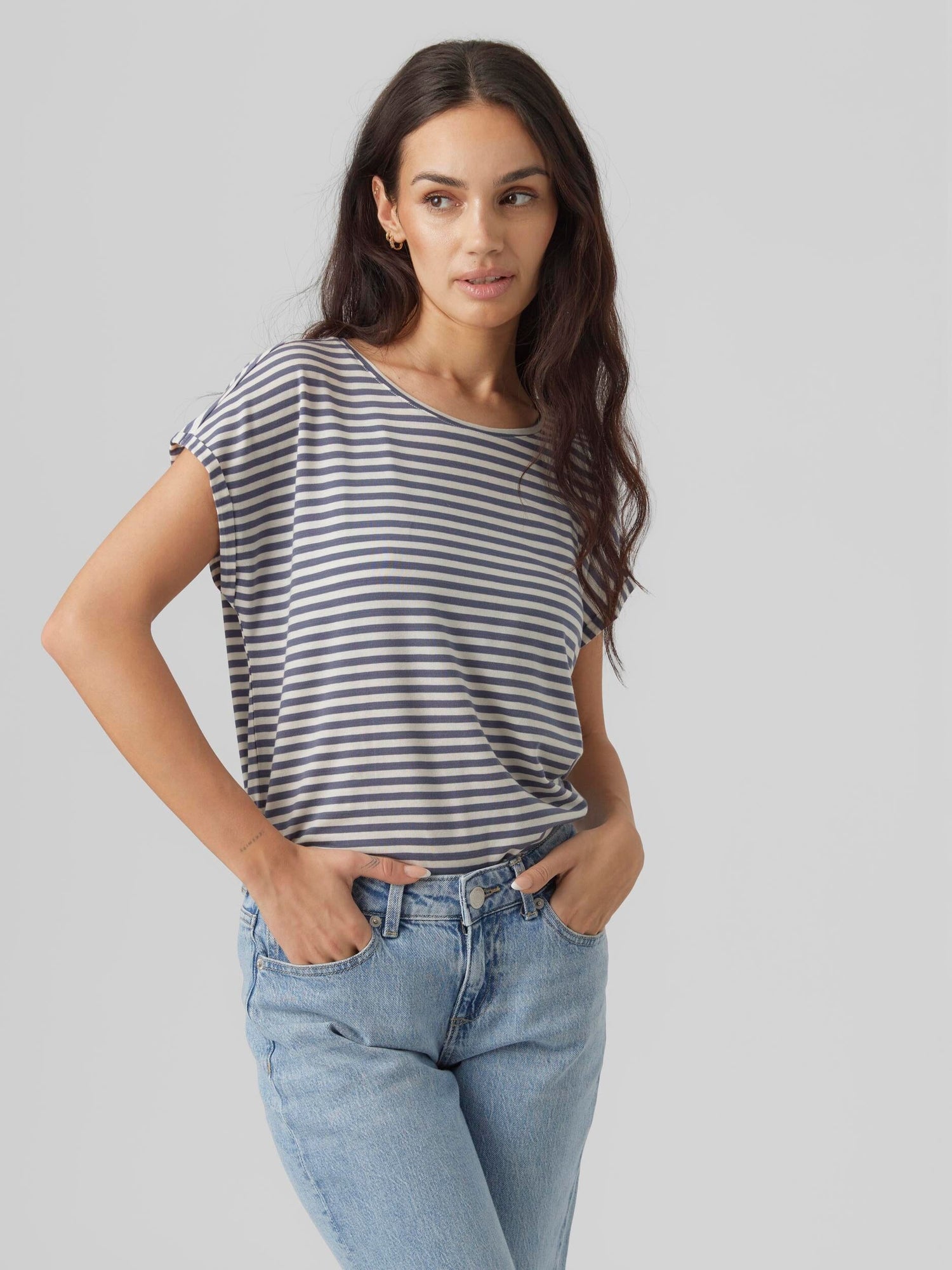 Mava | Stripe Top | Black Pristine Shirts & Tops Vero Moda 