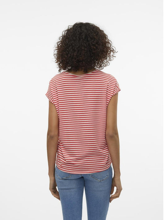 Mava | Stripe Top | Cayenne Pristine Shirts & Tops Vero Moda 