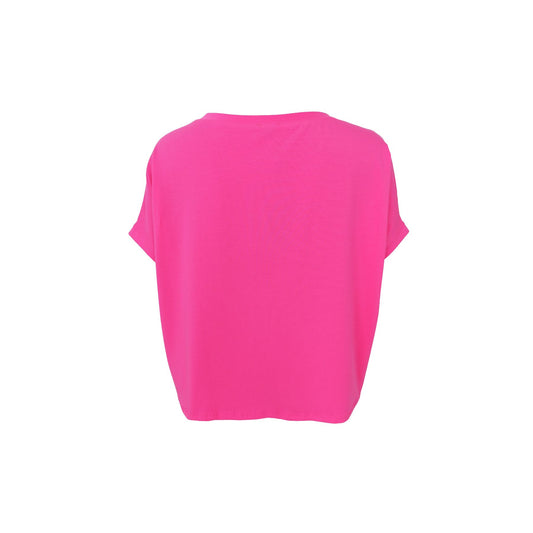 May Tee | Dark Pink Shirts & Tops Black Colour 