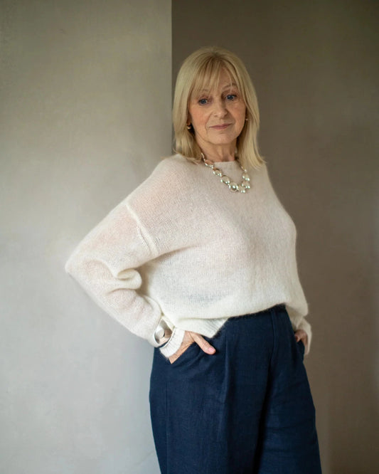 Megan Top | Ivory Knitwear Chalk 
