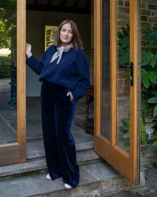 Megan Top | Navy Shirts & Tops Chalk 