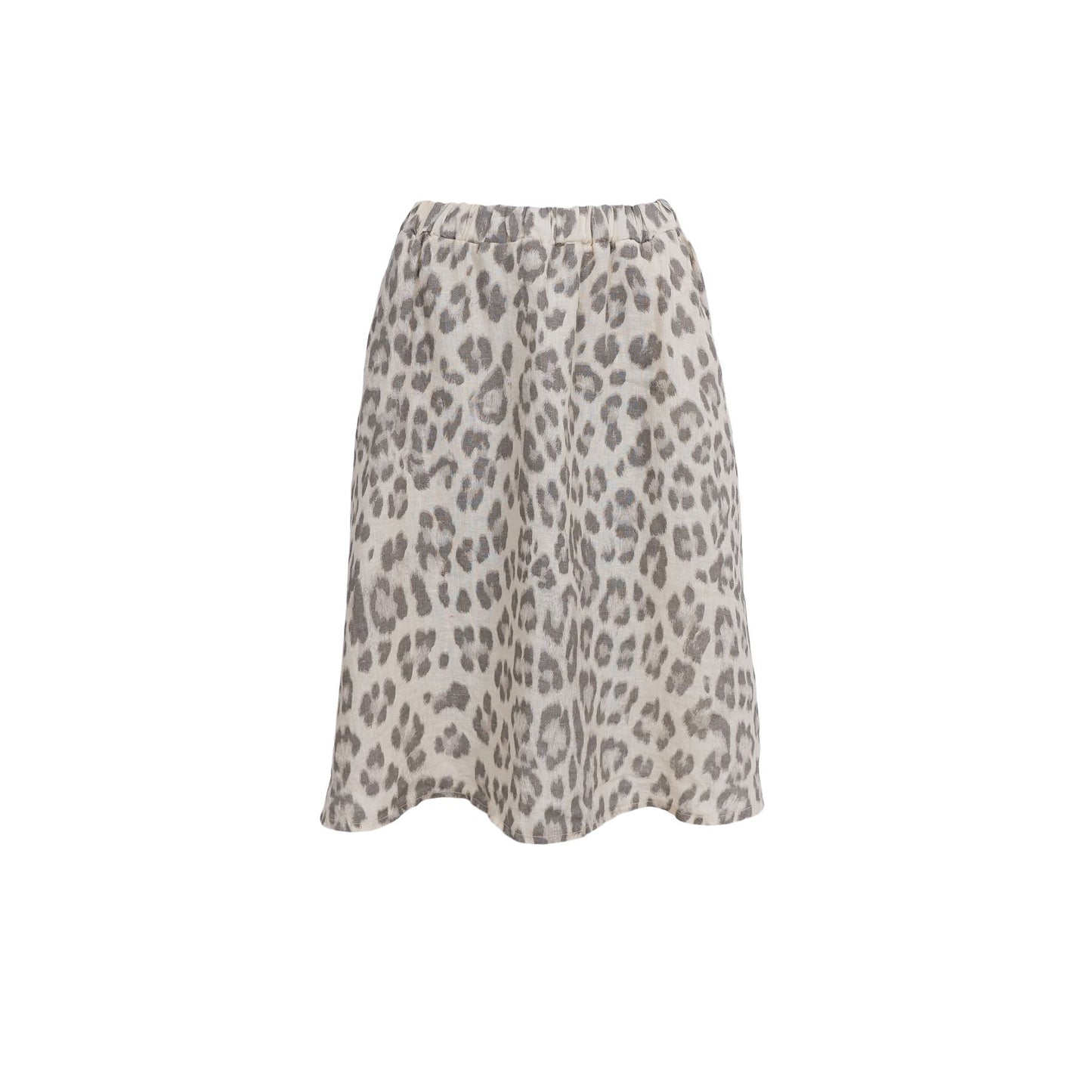 Melina Short Linen Skirt | Natural Leo Skirt Black Colour 