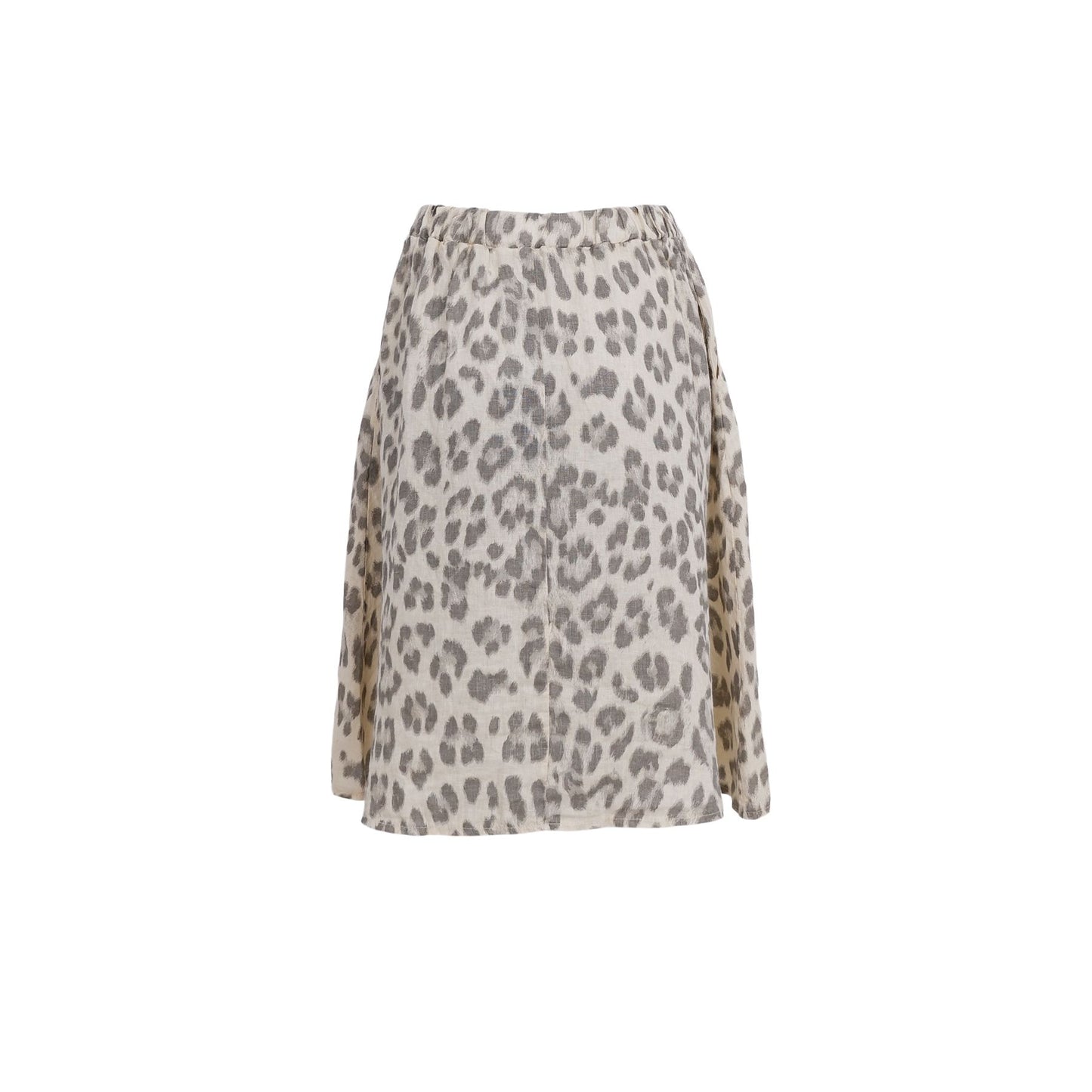 Melina Short Linen Skirt | Natural Leo Skirt Black Colour 