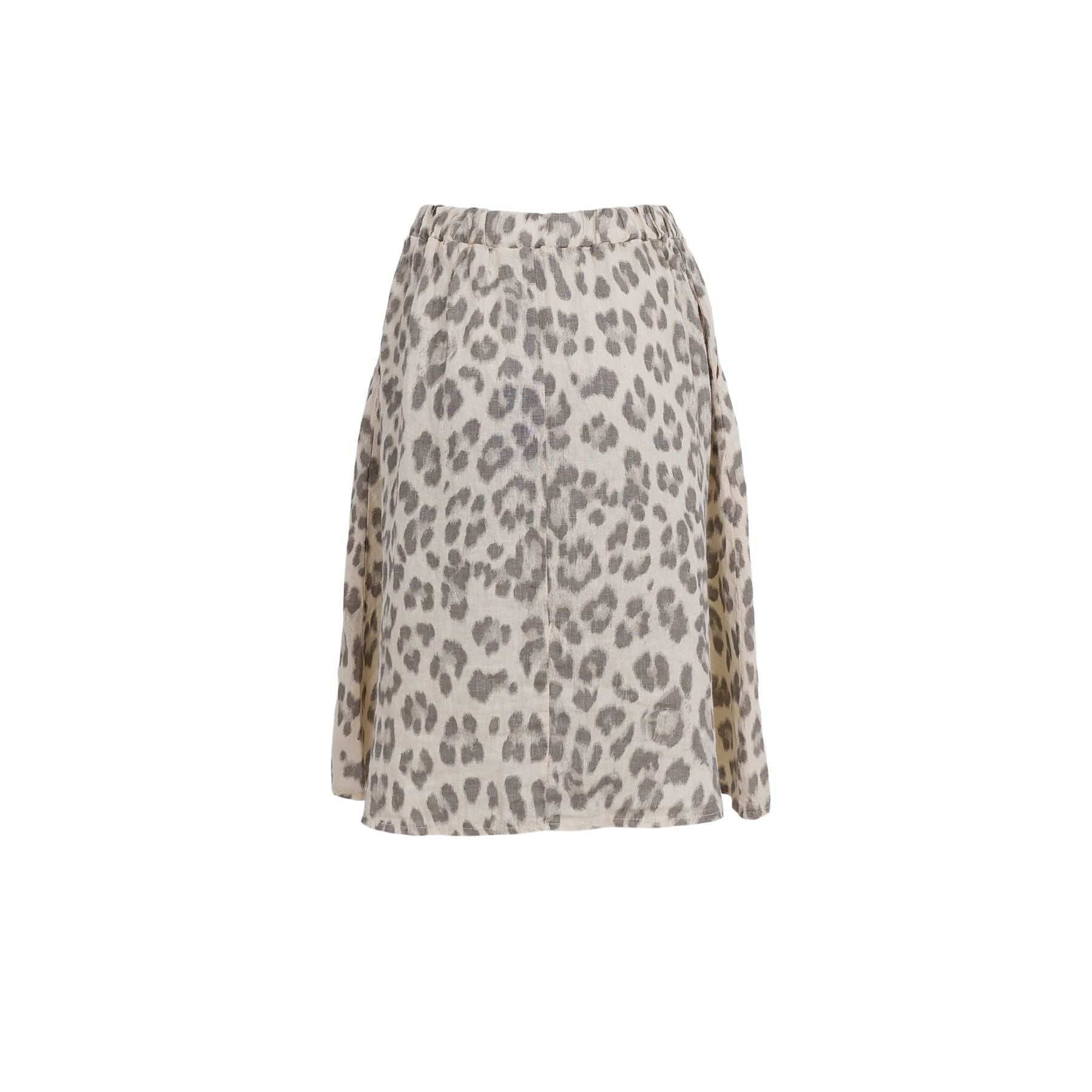 Melina Short Linen Skirt | Natural Leo Skirt Black Colour 