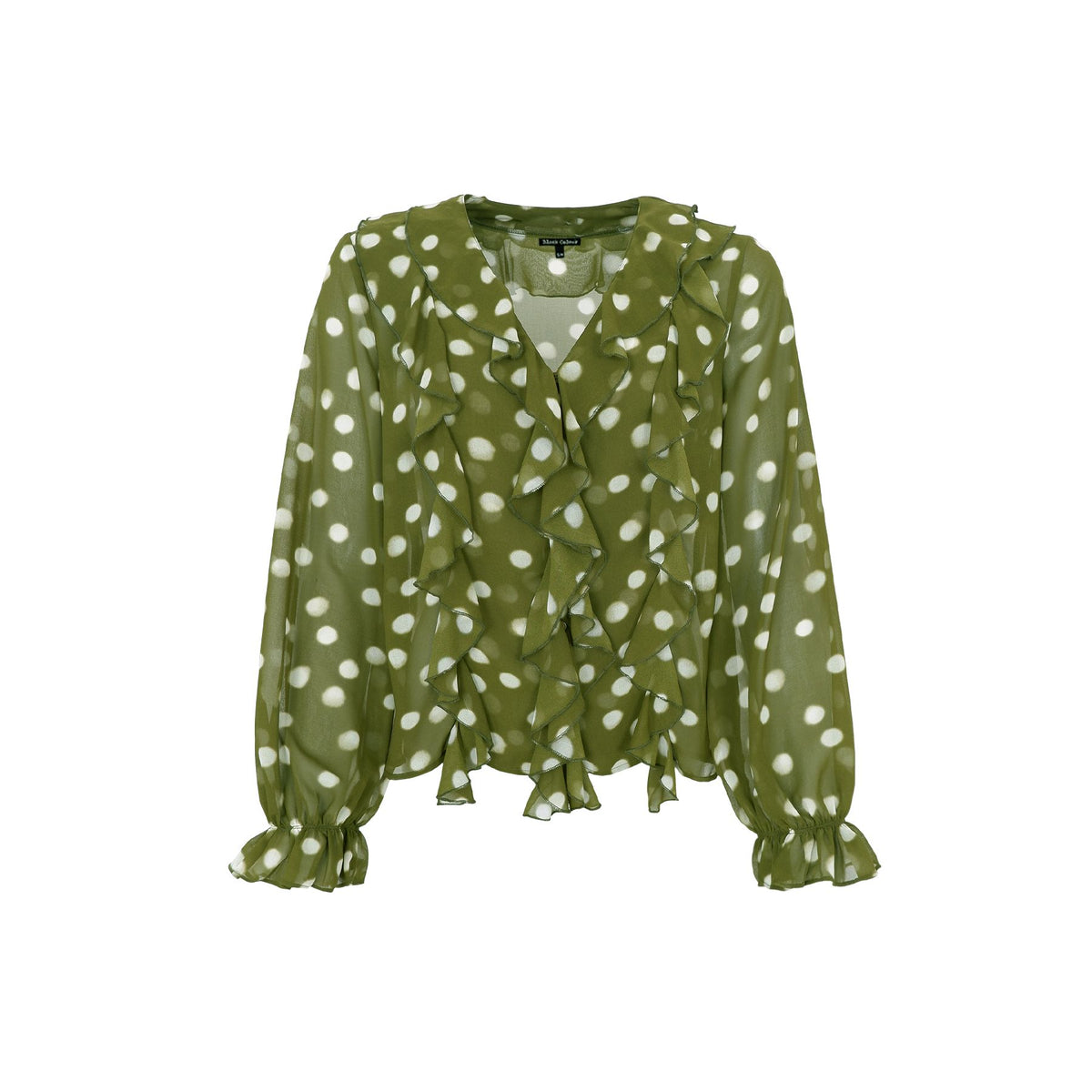 Merida Blouse | Dark Lime Shirts & Tops Black Colour 