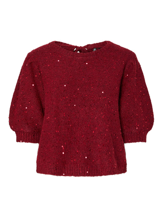 Mesva Tie Knit | Beet Red Knitwear Pieces 