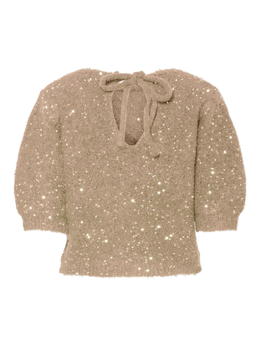 Mesva Tie Knit | Greige Knitwear Pieces 