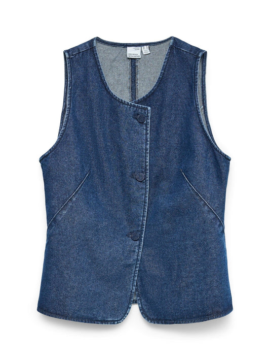 Mindy Waistcoat | Dark Blue Denim Waistcoat Vero Moda 