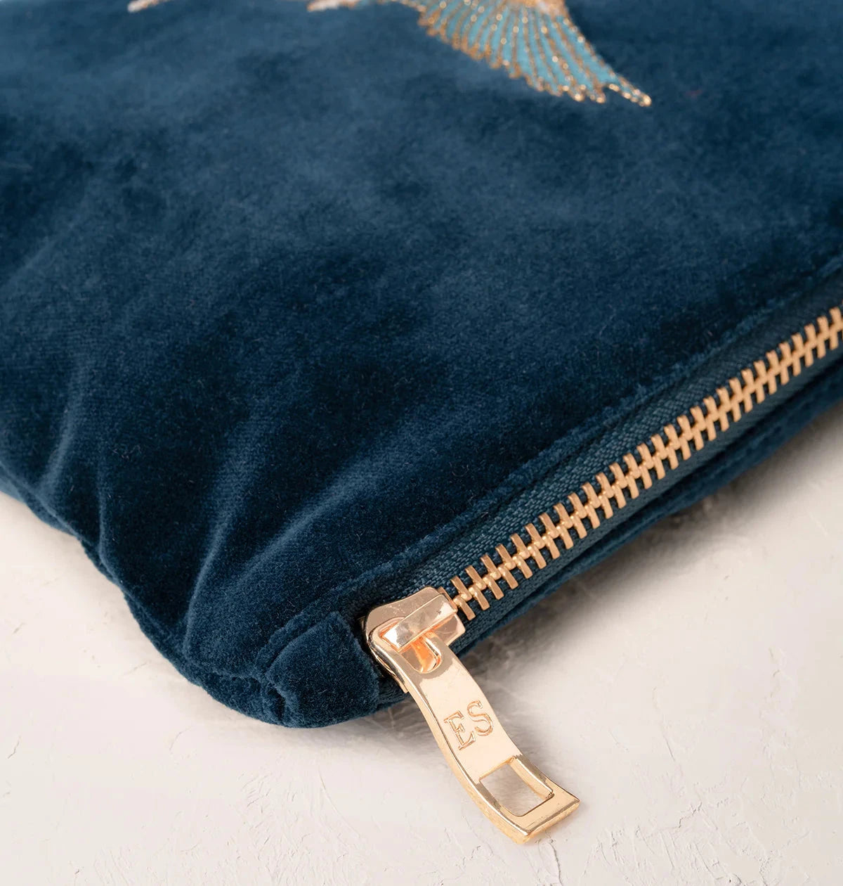 Mini Pouch | Cranes | Ink Blue Make up Bag Elizabeth Scarlett 