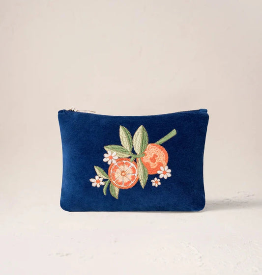 Mini Pouch | Orange Blossom | Cobalt Pouch Elizabeth Scarlett 